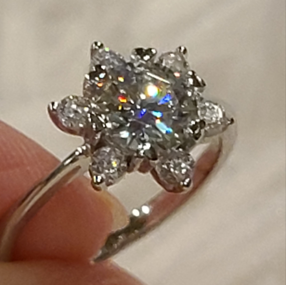One carat Moissanite Ring
